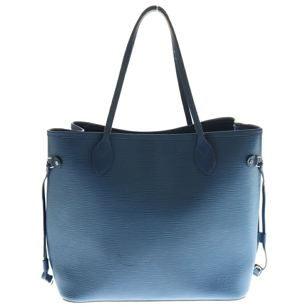 Louis Vuitton Epi Neverfull Tote Bag Handbag Leather Blue